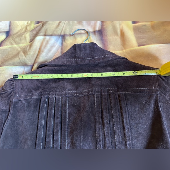 Vintage brown leather suede jacket size 7/8 - Picture 13 of 13